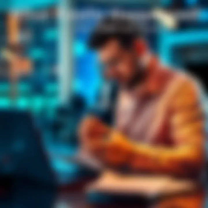 Key Insights and Surprises A journalist analyzing recent events with notes and a laptop, revealing important info.