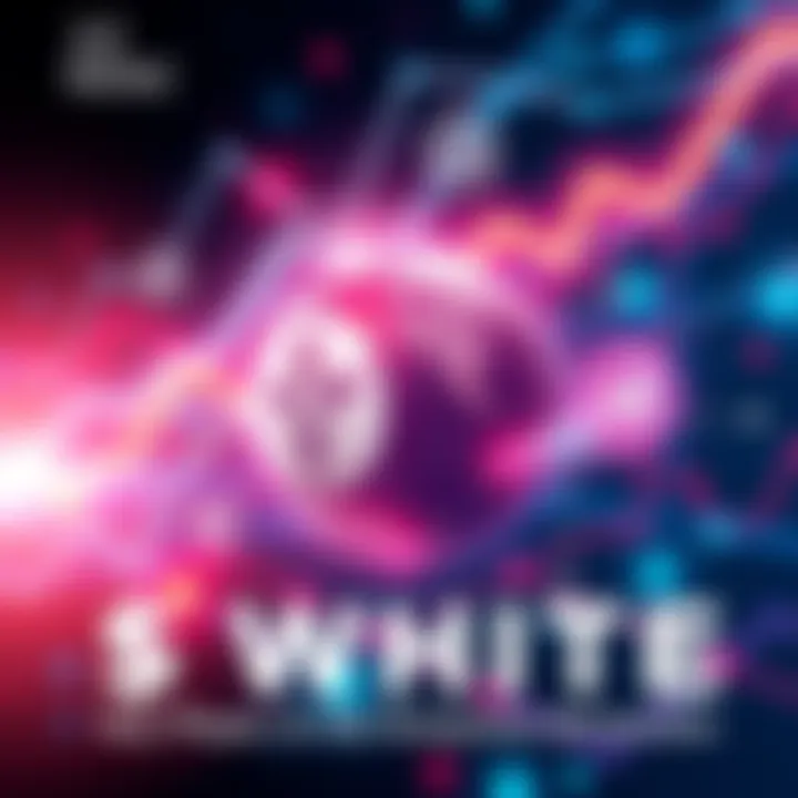 Visual representation of the $WHITE project connected to the XRP ecosystem, showing blockchain elements and growth symbols.