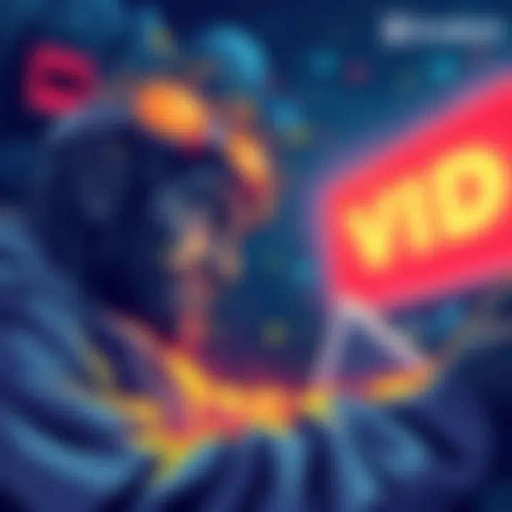 Illustration depicting the frustration of a user facing withdrawal problems between two financial platforms.