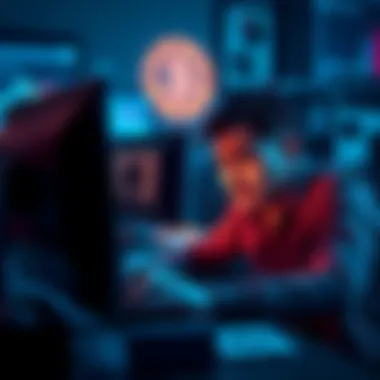 A person looking frustrated while using a computer, symbolizing account issues with Kraken exchange and self custody of funds