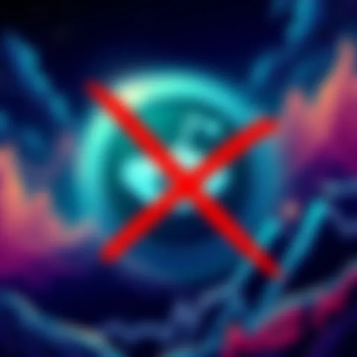 Illustration showing a Kraken logo with a red 'X' overlaid, symbolizing the delisting of the $MOON token, representing the end of the Reddit token era.