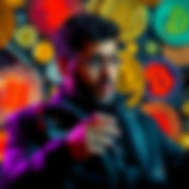 Daniel Krawisz gives his view on why he believes Craig Wright is Satoshi Nakamoto, with a backdrop of cryptocurrency symbols.