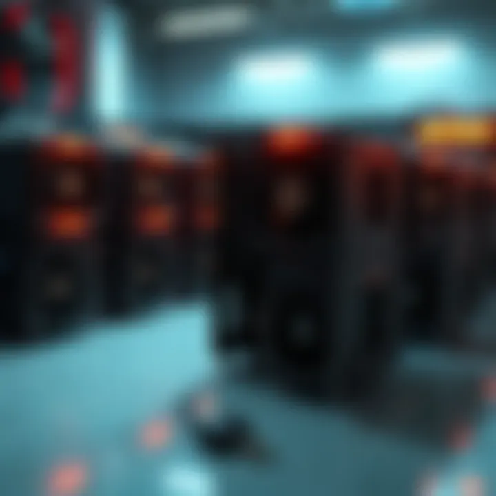 Six KS5L miners displayed for potential buyers to view, emphasizing the opportunity to purchase high-demand mining devices.