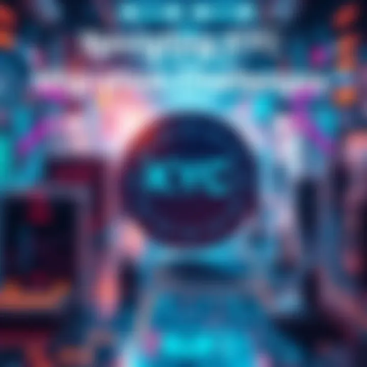 Visual representation of KYC and migration processes with digital elements
