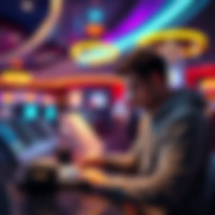 KYC Process at Crypto Casino A person providing identification documents at a crypto casino, showing the verification process of KYC requirements.