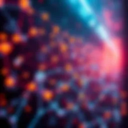 Graphic showing various blockchains with transaction symbols and digital networks connected.