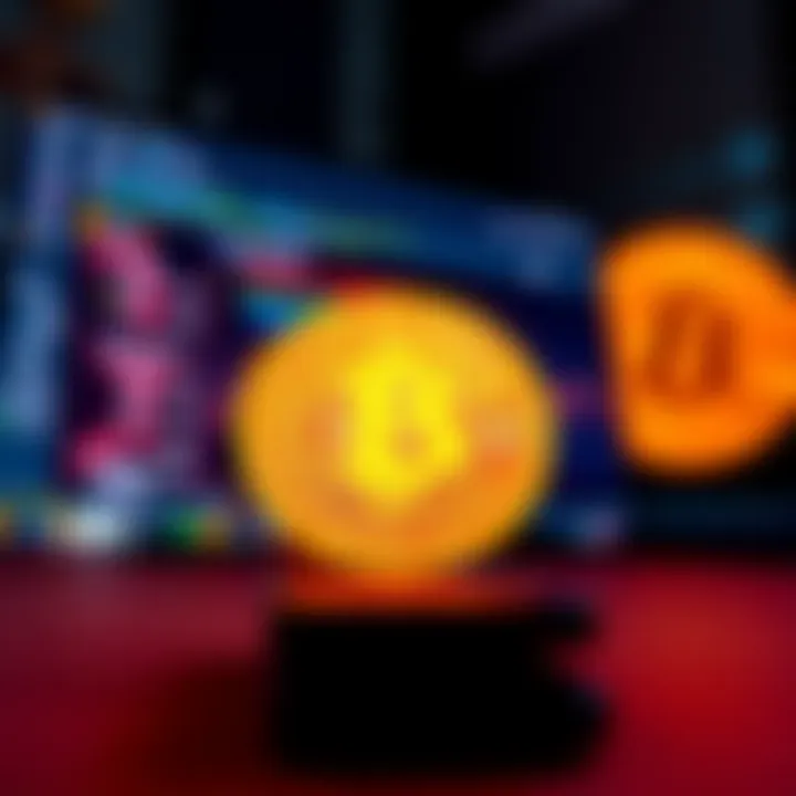 A Ledger Nano S device displayed with Bitcoin symbols, showing its compatibility with Bitcoin transactions, and Electrum interface on a computer screen.