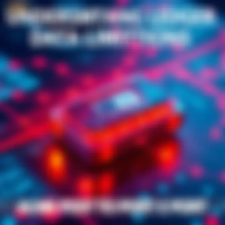 An insightful graphic illustrating a Ledger device with highlighted data timelines