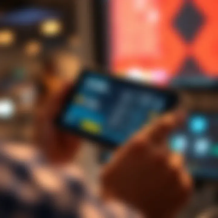 A person holding a ledger device with a digital screen displaying cryptocurrency information
