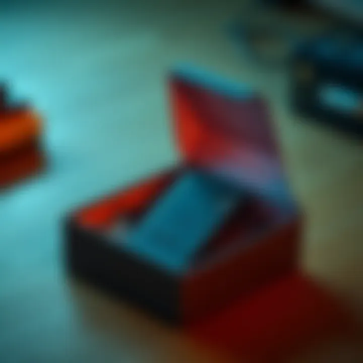 A Ledger Nano S Plus hardware wallet in its packaging with a customs notice beside it