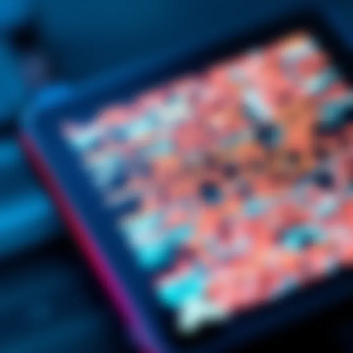 Close-up of a Ledger Nano S Plus displaying garbled text on its screen