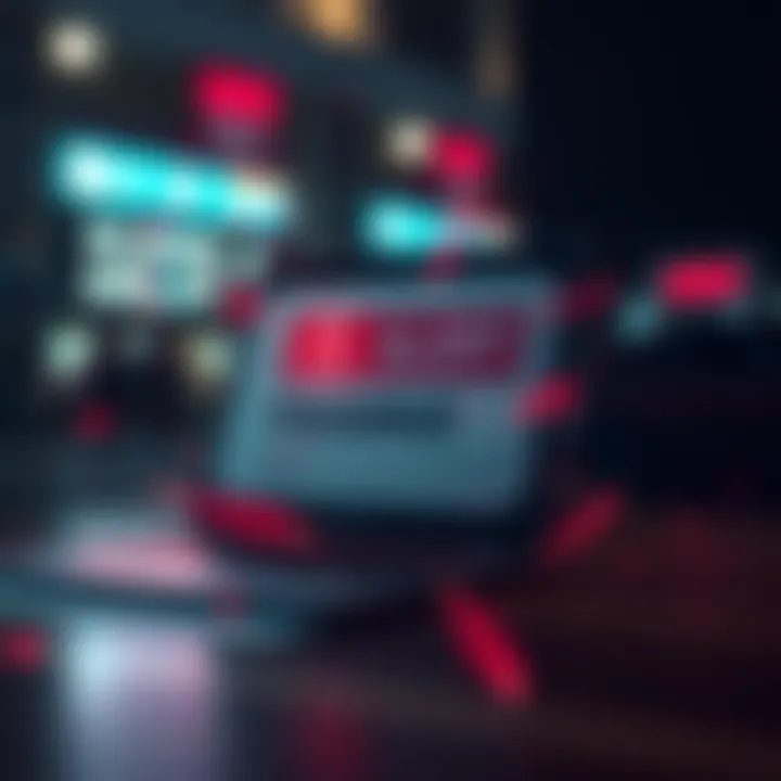 A visual representation of a phishing email warning, highlighting red flags related to online scams.