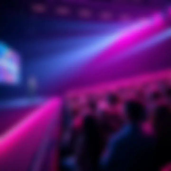 A speaker on stage engaging an audience at the Consensus 2025 event