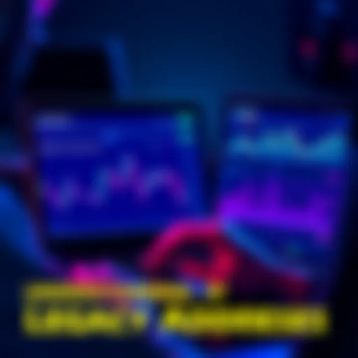 A person examining cryptocurrency charts on a laptop, highlighting the concept of legacy addresses and KAVA holdings.