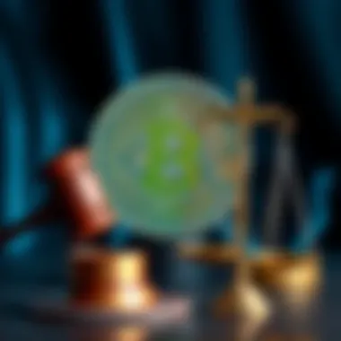 A graphic showing the Bitcoin symbol with a gavel and scales of justice, highlighting legal changes impacting dormant assets.