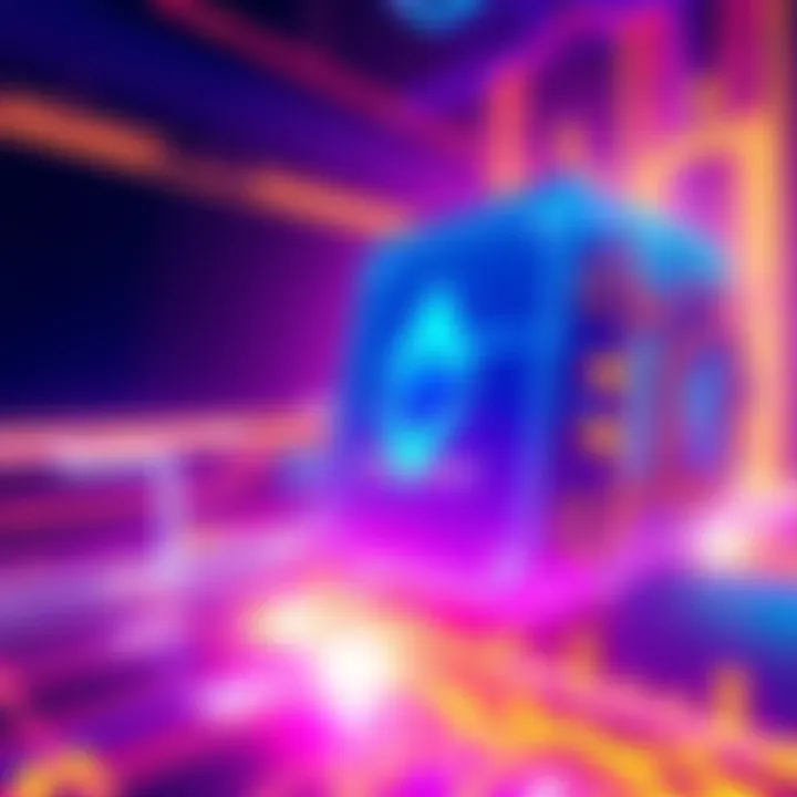 A modern digital representation of the Lighter Ethereum Virtual Machine enhancing DeFi infrastructure.