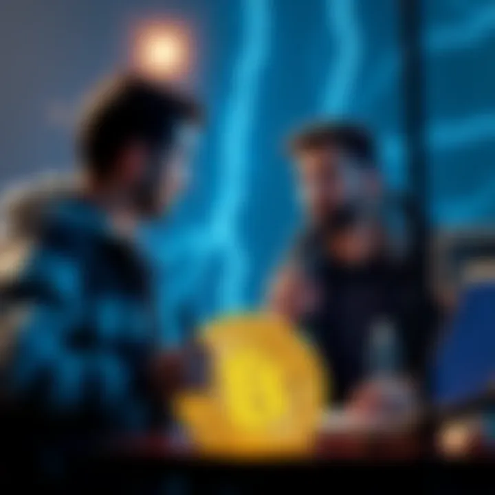 Ankit explaining the differences between the Lightning Network and Bitcoin during a podcast episode