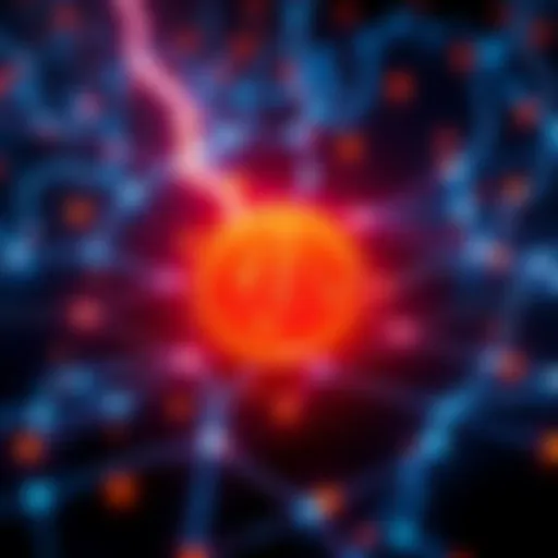 A visual representation of the Lightning Network with cryptocurrency symbols and connections, illustrating its role in fast transactions.