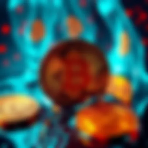 A graphic showing Bitcoin symbols with plaintext messages highlighted, symbolizing the Liquid exploiter's shift and warnings
