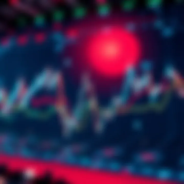 A graphic showing fluctuating crypto charts highlighting risk and reward in liquid staking.