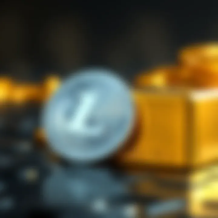 A visual representation of Litecoin symbol next to a gold bar, highlighting stability and investment potential.