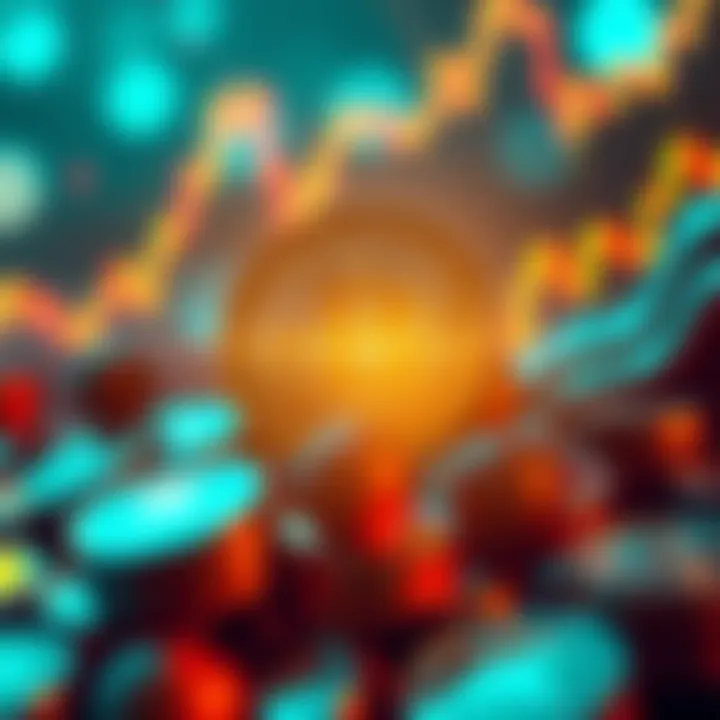 A visual representation of Litecoin's market trends with crypto graphs and hopeful investors