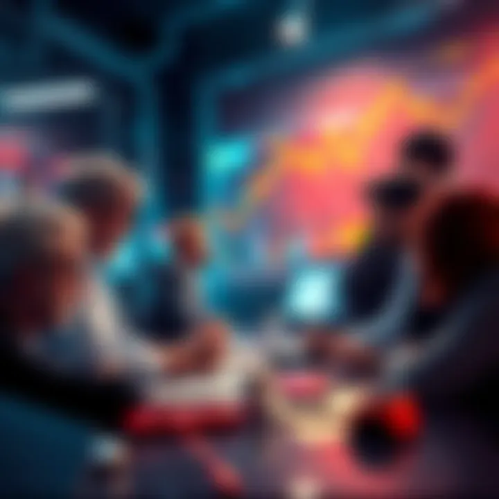 A group of people discussing trading strategies and technical analysis for Litecoin.