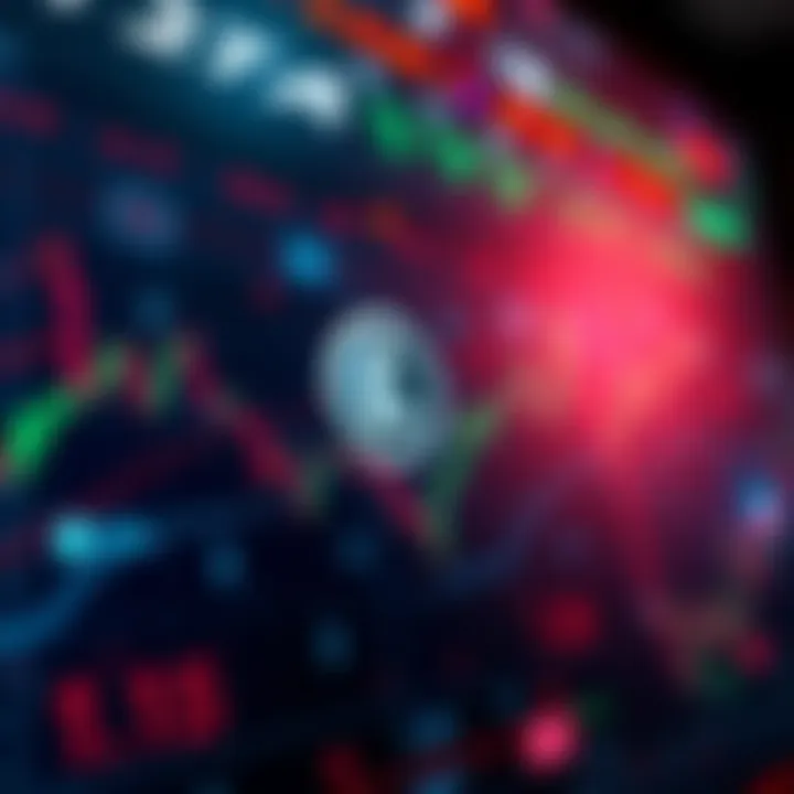 A vibrant graphic illustrating market trends and the Litecoin logo, symbolizing community engagement in trading discussions.