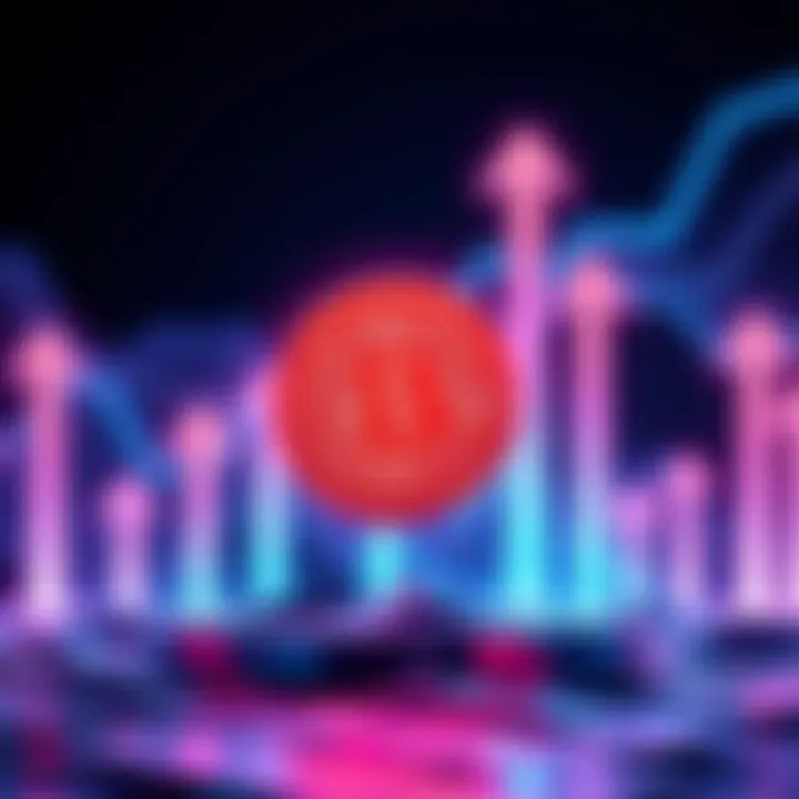Litecoin surge in top 20 Graphic showing Litecoin logo with upward arrows indicating its rise in the cryptocurrency rankings