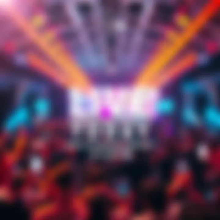 A vibrant graphic promoting a live event at 12:30 PM PST with a lively background.