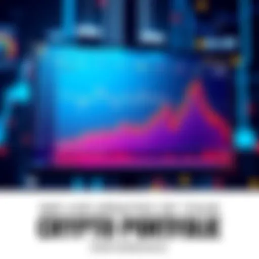 Real-time tracking of a crypto portfolio on a digital screen showing market trends and performance