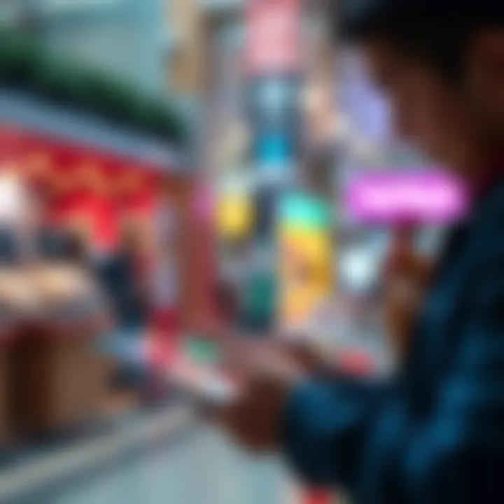 A customer engaging with a digital banking service on a tablet, symbolizing modern banking solutions.