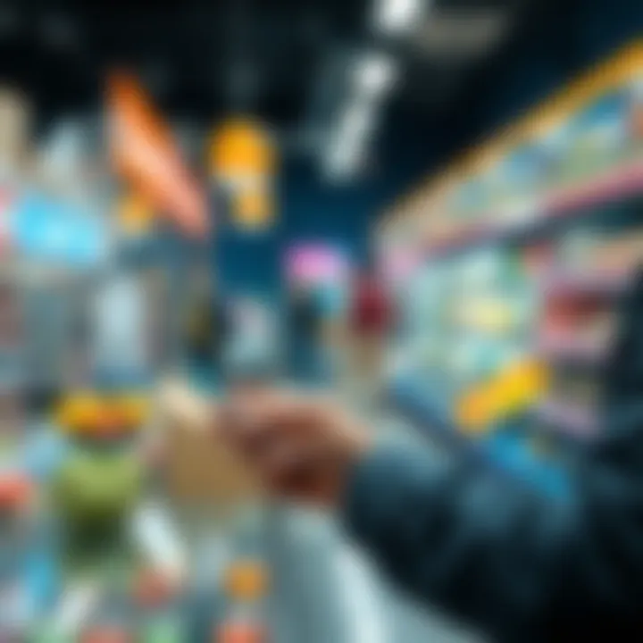 A person uses a smartphone to place an online order for local pickup at a store