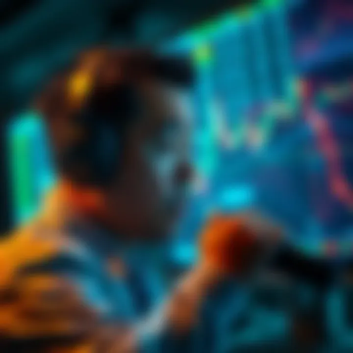 A trader staring at a locked screen, symbolizing error code issues in cryptocurrency trading