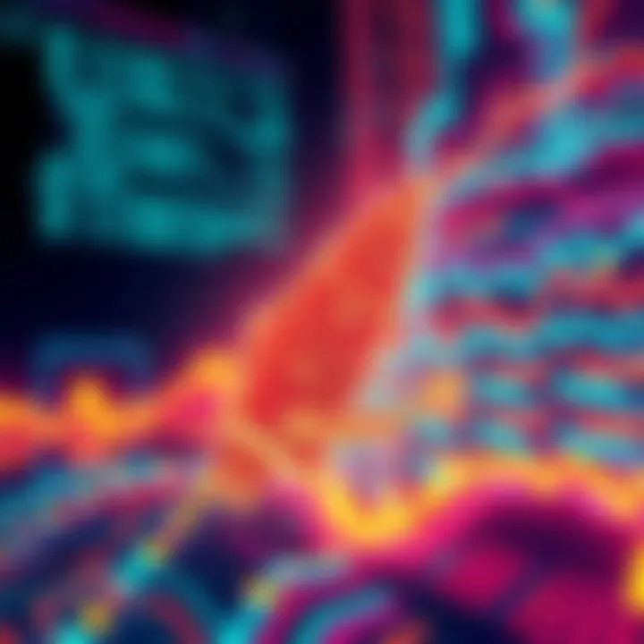 Artistic representation of log file analysis with visual elements Detailed illustration showcasing the breakdown of technical log files and data interpretation