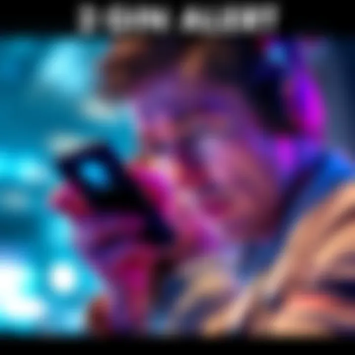 A worried person looking at their phone with the Atlas Earth logo, showing concern about logging in while traveling abroad.