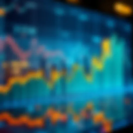 A chart showing upward trends in cryptocurrency values over time, symbolizing steady growth and investment potential