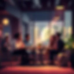 People discussing various investment strategies in a casual setting, focusing on alternatives to Bitcoin.