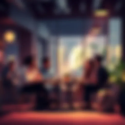 People discussing various investment strategies in a casual setting, focusing on alternatives to Bitcoin.