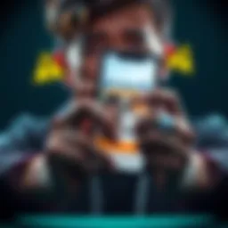 Lost Money to Prime_EX A person looks distressed while holding a phone displaying the Prime_EX website with warning signs around it, symbolizing a fraud case.