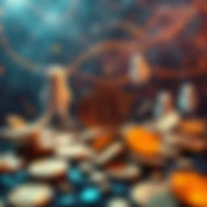 A conceptual illustration depicting lost bitcoins represented as ghostly coins fading into the digital ether, with a backdrop of a fragmented Bitcoin blockchain, symbolizing the permanent inaccessibility of these assets.