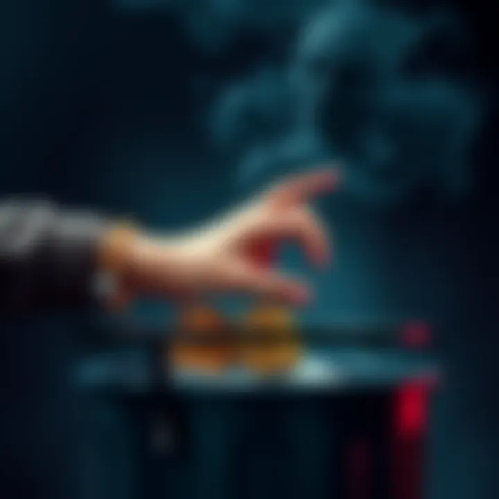 A shattered wallet symbolizing a cryptocurrency scam with Roco coin