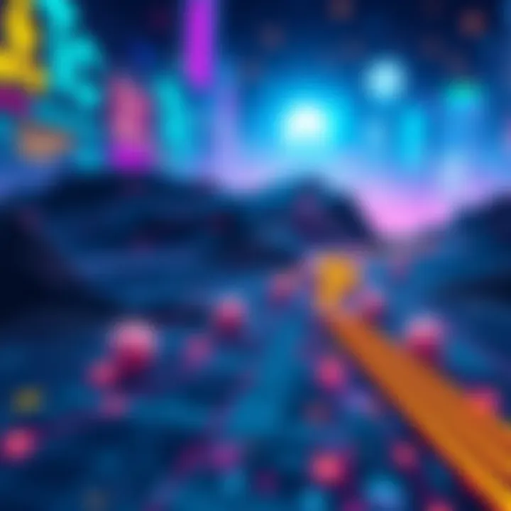 An illustration depicting the Pi Network's low transaction speeds, with visual representation of blockchain nodes and transaction metrics.