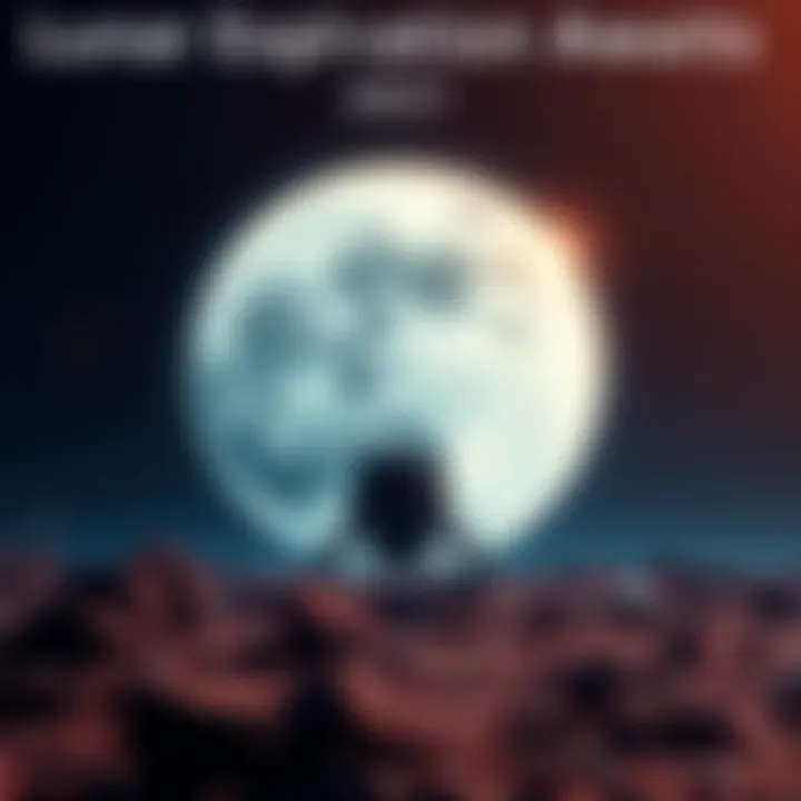 A captivating view of the moon with a spacecraft approaching, symbolizing humanity's quest to return to the lunar surface.