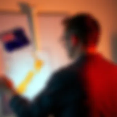 An Australian man looking at a map of New Zealand, considering relocating to avoid capital gains tax, with images of Bitcoin nearby
