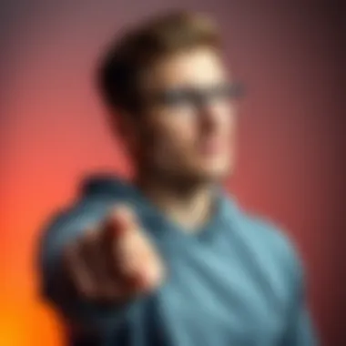 Man with consistent profile picture A man confidently displaying his unchanged profile picture on social media, showcasing a strong sense of identity and commitment.