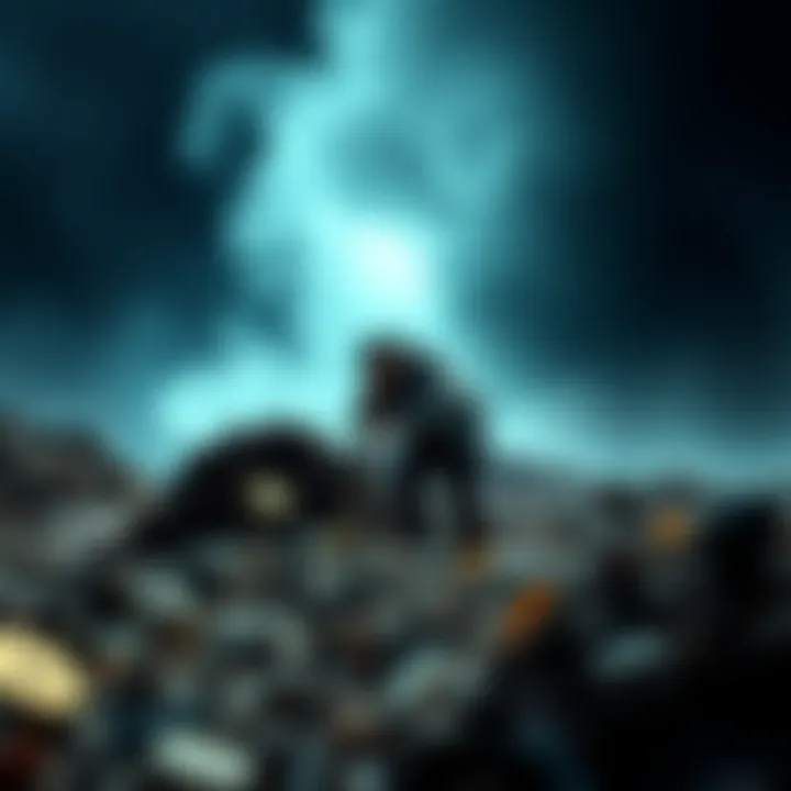 A man digging through a landfill in search of lost bitcoins from a famous pizza transaction