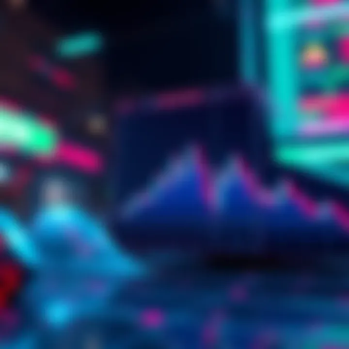 Visual representation of a cryptocurrency market chart showing a steep decline in value