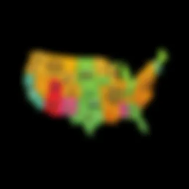 Map of the Nation A colorful map highlighting various cultural regions in the country with symbols representing values and traditions.