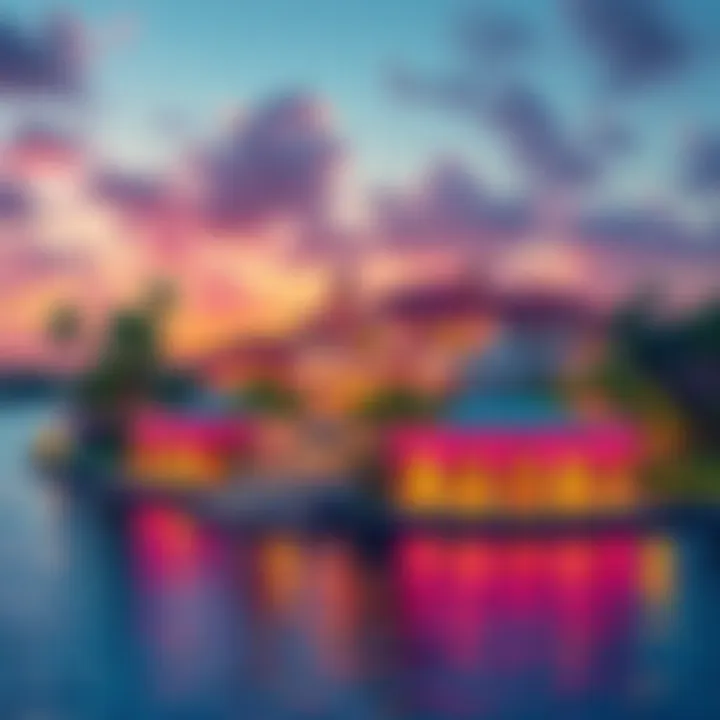 A colorful illustration of the Mar-a-Lago estate with NFT symbols around it, highlighting the concept of digital investment.